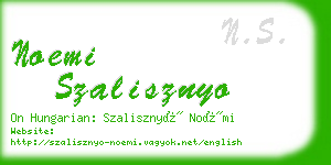 noemi szalisznyo business card